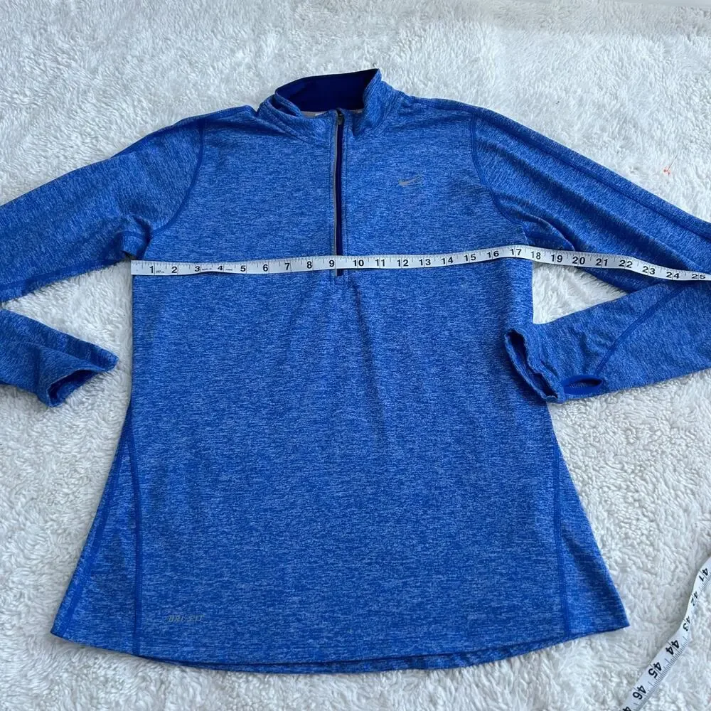 Nike Fit Dry Womens M Blue Running Quarter Zip Workout Athleisure Preppy Casual - Picture 4 of 7